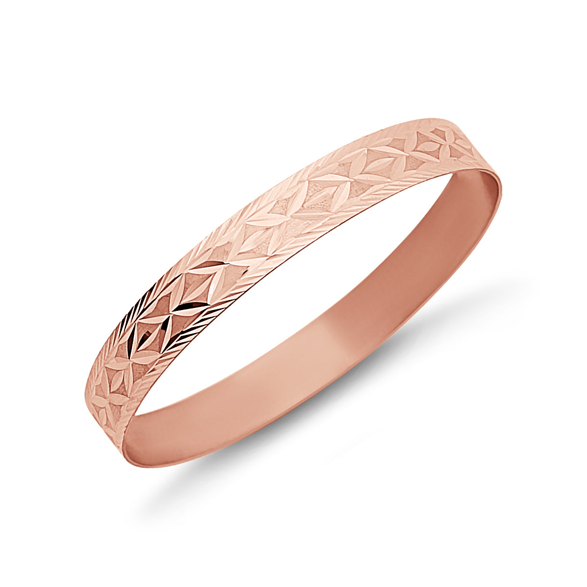 9ct Yellow Gold Diamond Cut Ladies Bangle