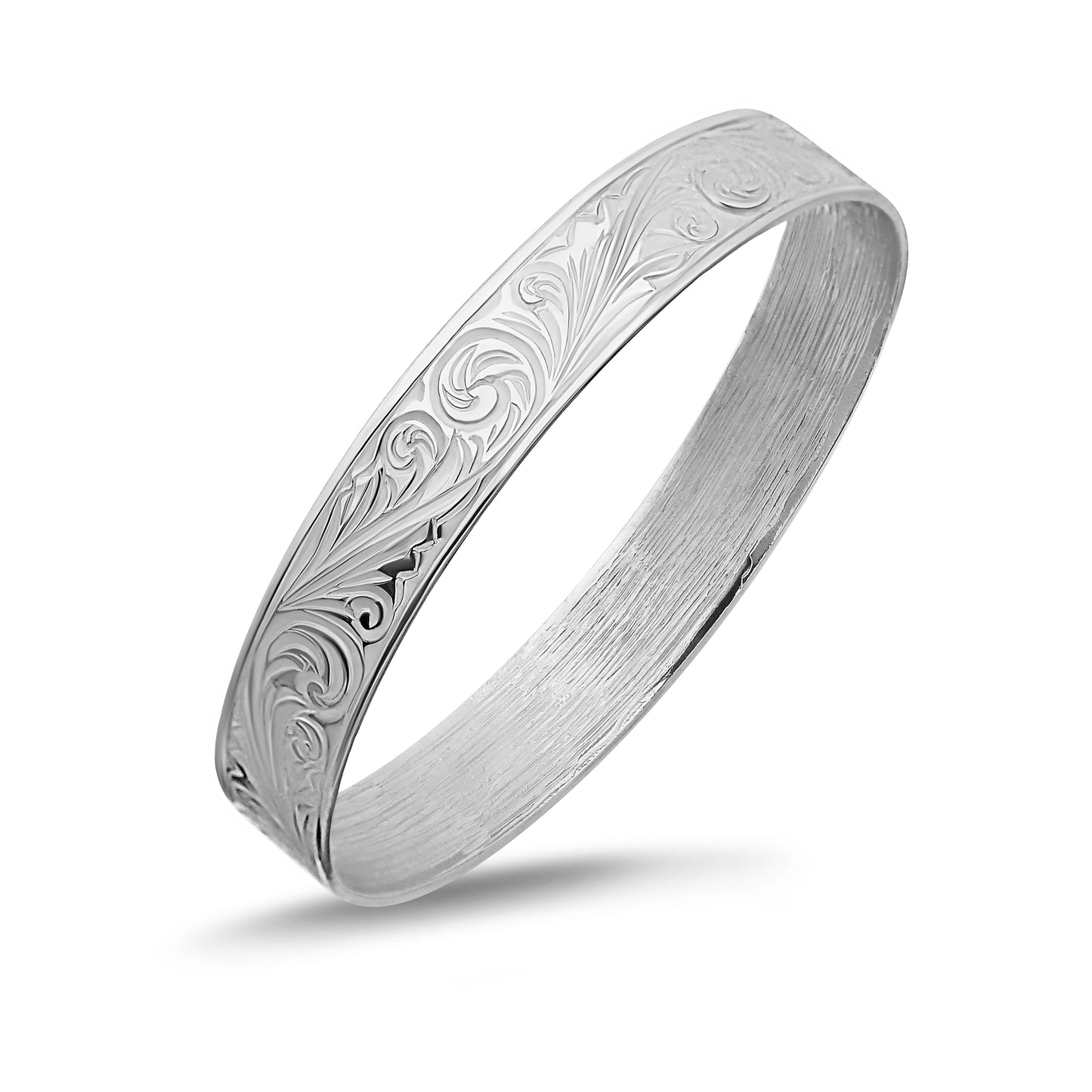 9ct Yellow Gold Scroll Maiden Bangle