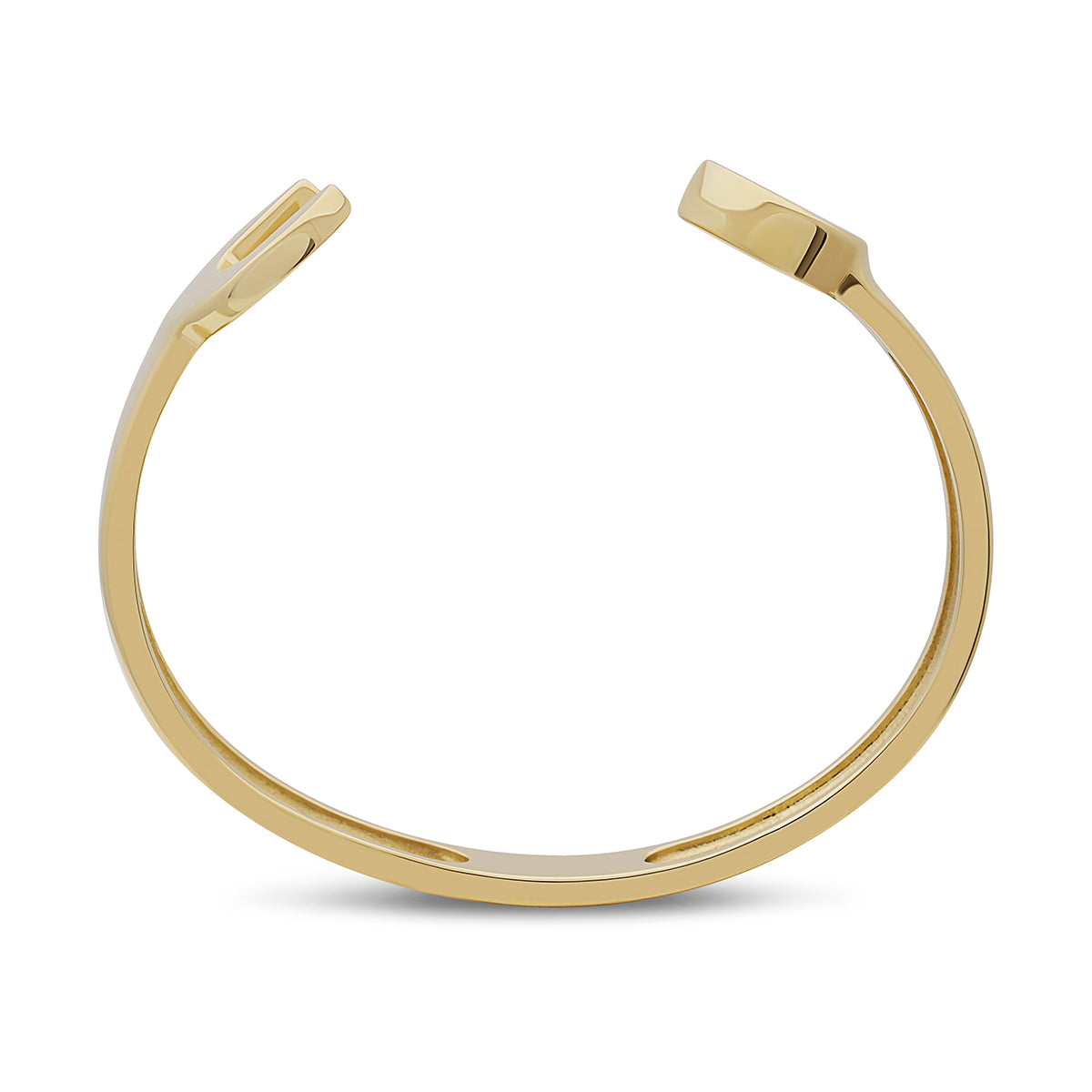 9ct Yellow Gold Solid Men's Plain Polished Spanner Bangle