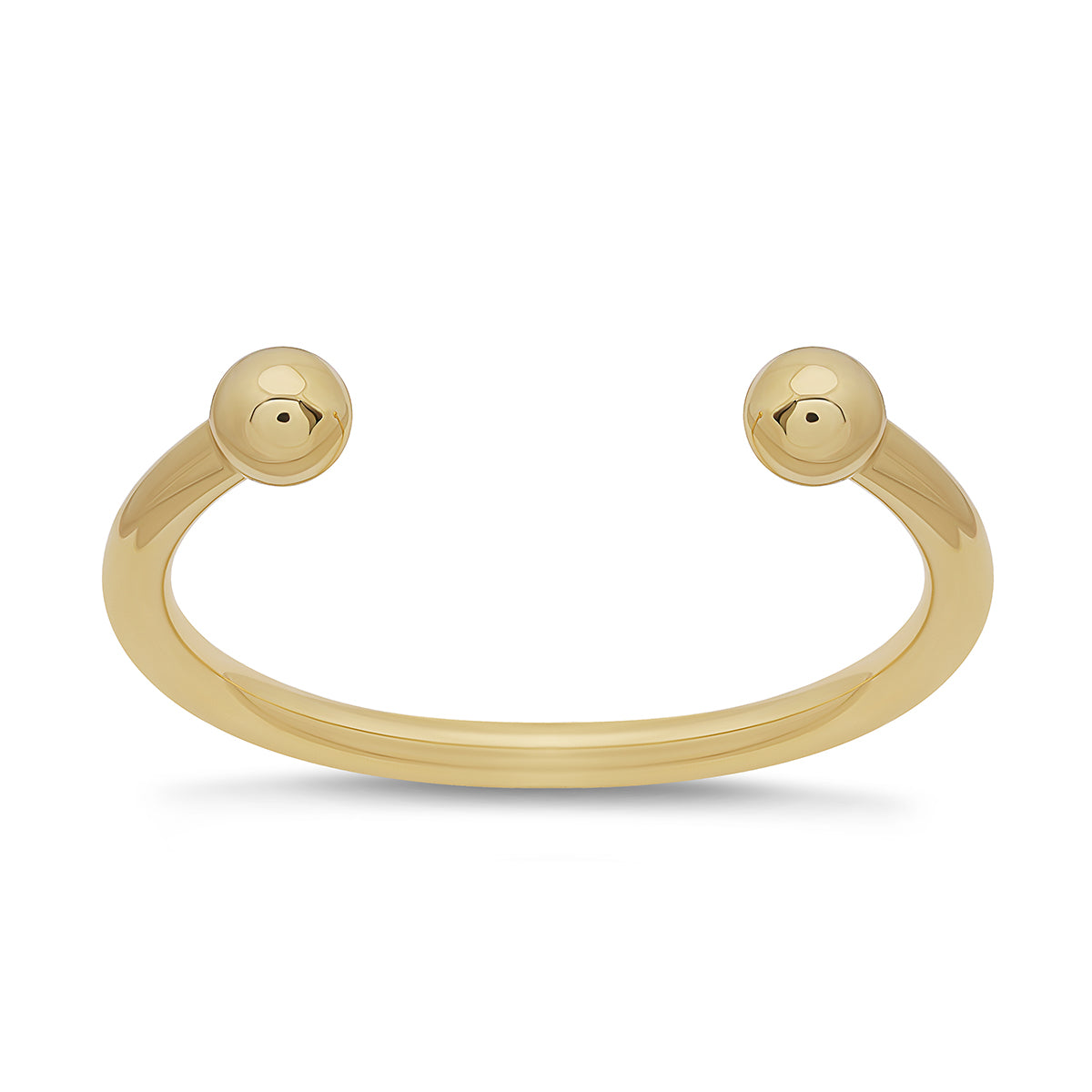 9ct Yellow Gold Solid Torque Bangle- 8"