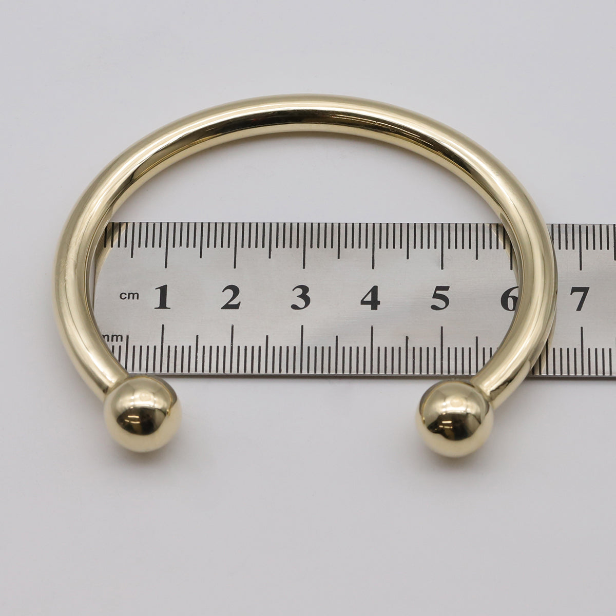 9ct Yellow Gold Solid Torque Bangle- 8"