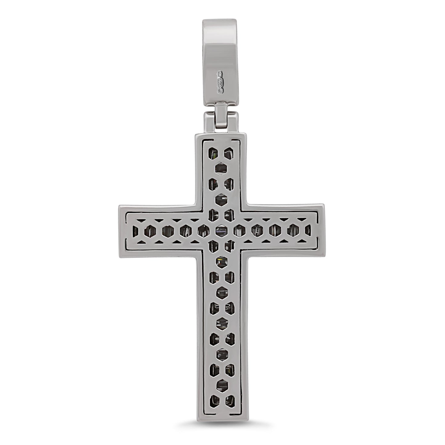 9ct White Gold 2.52ct Diamond Cross Pendant