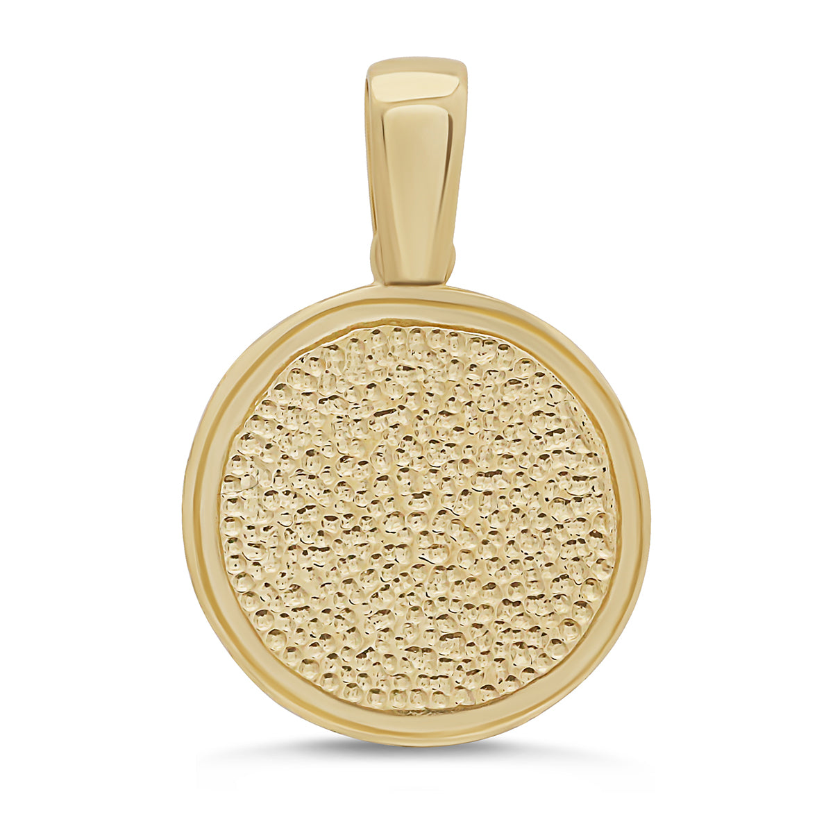 9ct Yellow Gold Madonna Virgin Mary Round Pendant