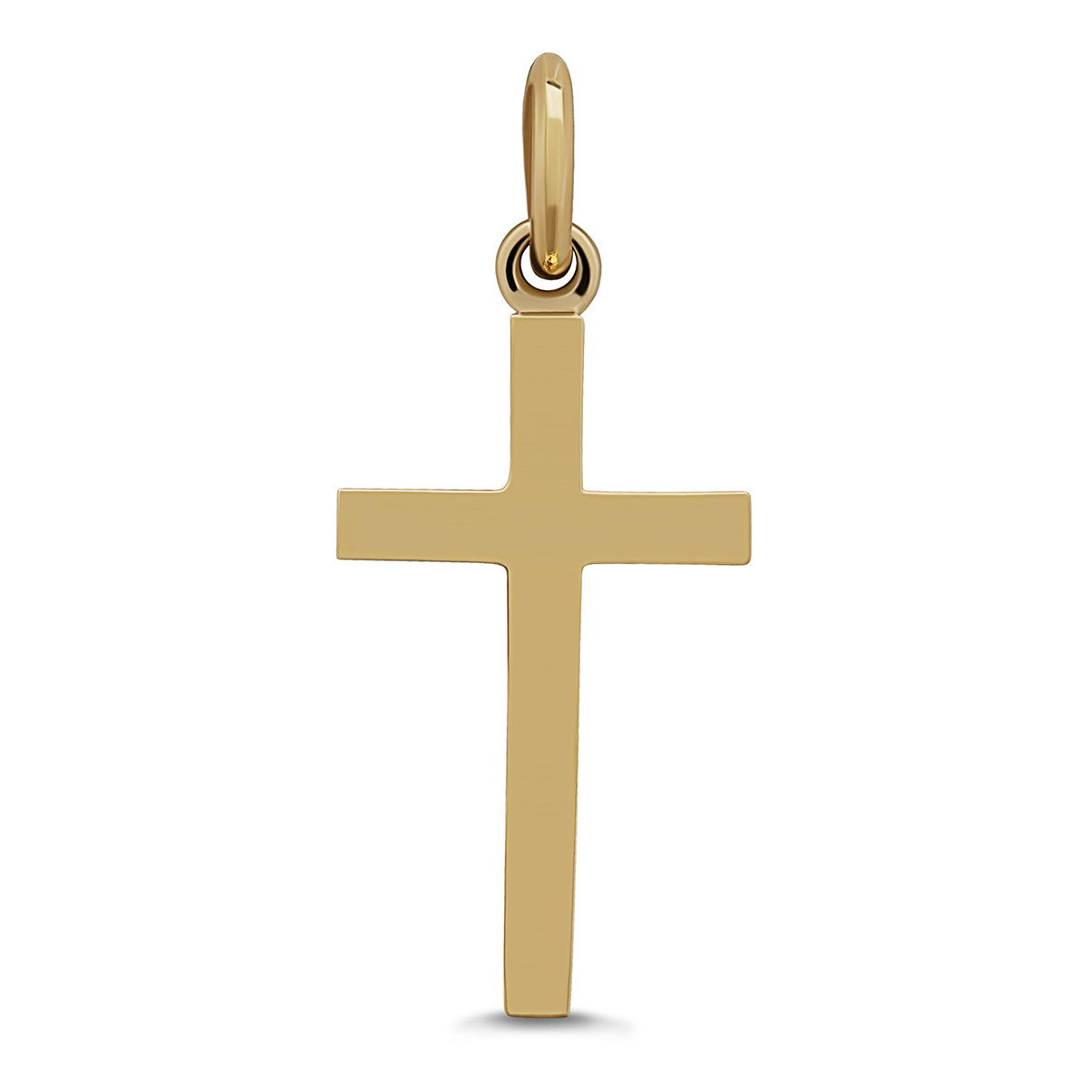 9ct Yellow Gold Small Polished Plain Cross