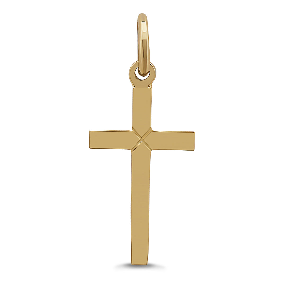 9ct Yellow Gold Small Polished Plain Cross