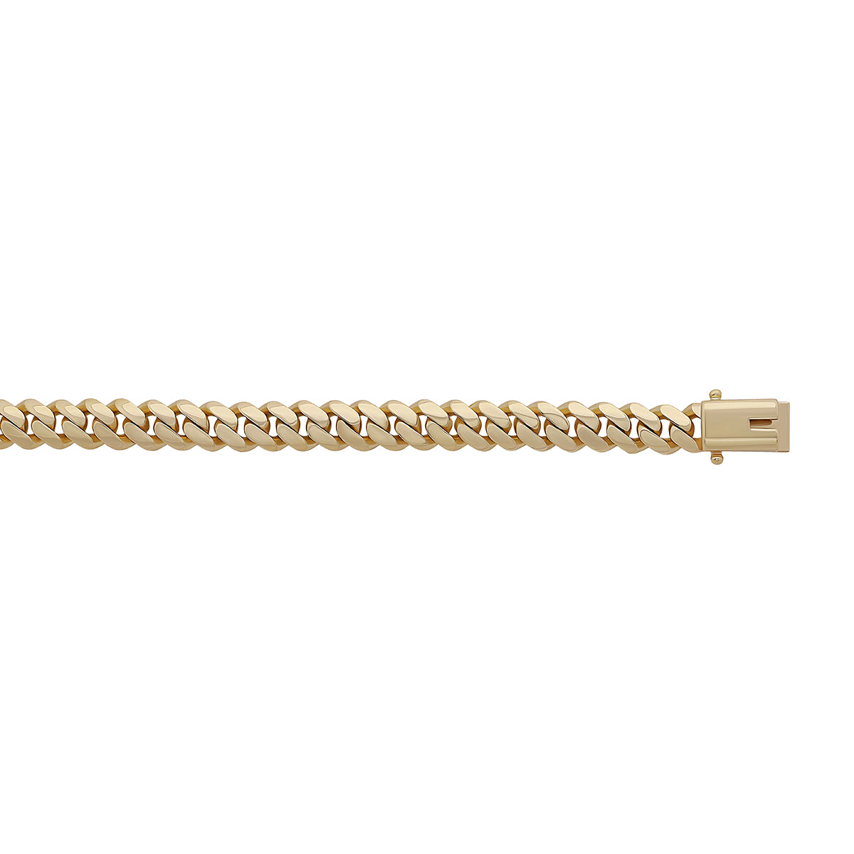9ct Yellow Gold Solid Classic Cuban Link 8.5mm Bracelet-8.5"