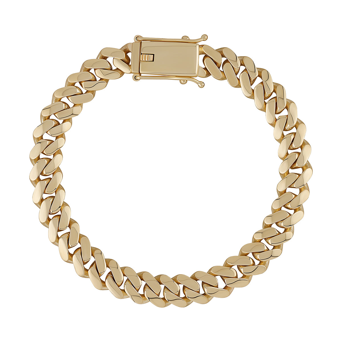9ct Yellow Gold Solid Classic Cuban Link 10mm Bracelet-8.5"
