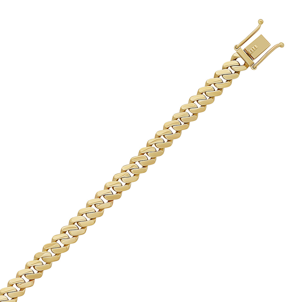 9ct Yellow Gold Solid Classic Light Weight Cuban Link 7mm Chain
