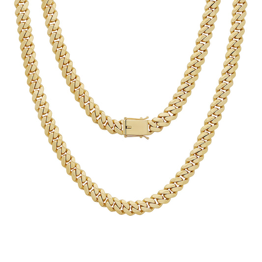 9ct Yellow Gold Solid Classic Cuban Link 11.4mm Chain
