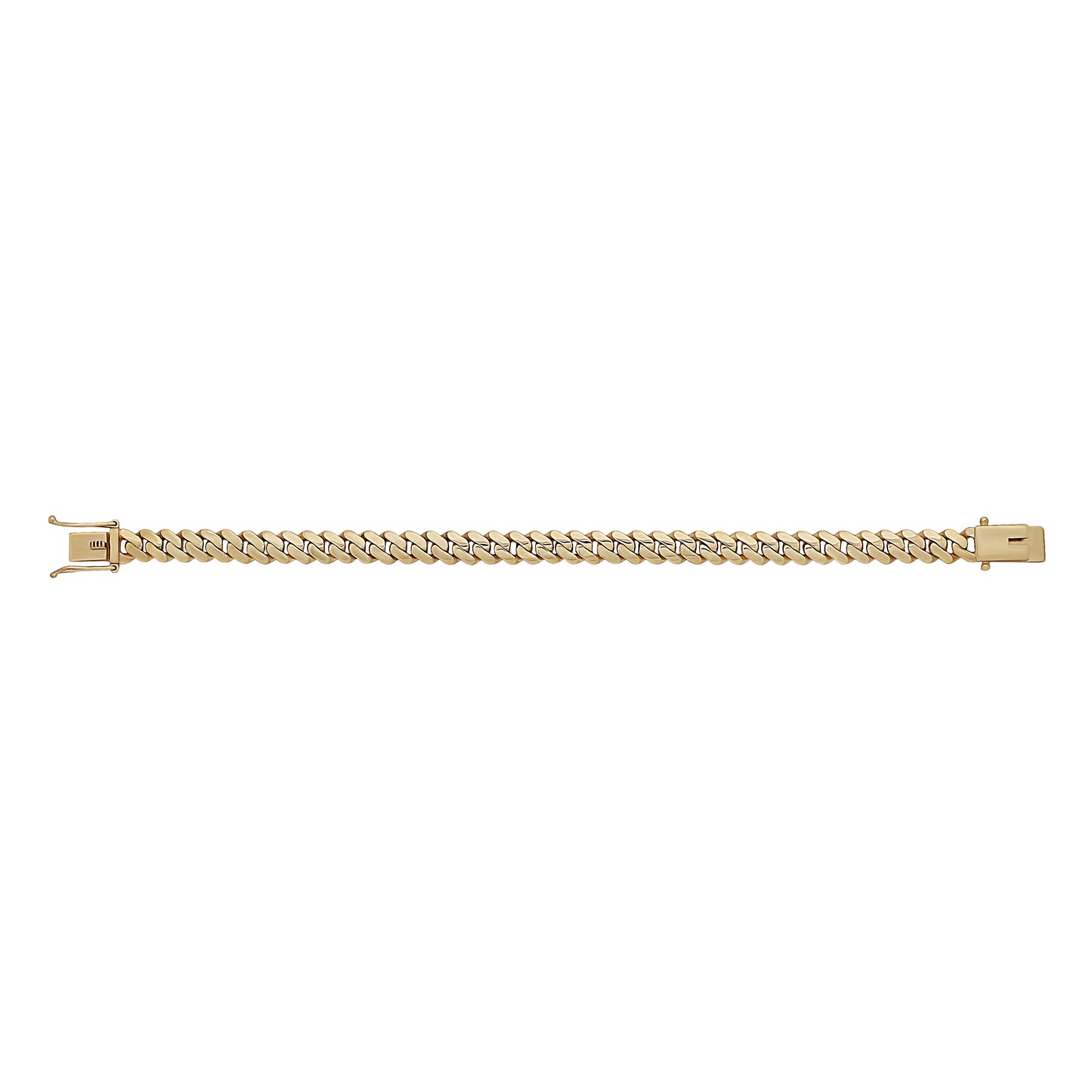 9ct Yellow Gold Solid Classic Light Weight Cuban Link 8mm Bracelet-8.5"