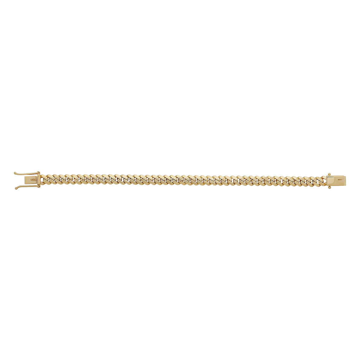 9ct Yellow Gold Solid Classic Cuban Link 7.5mm Bracelet-8.5"