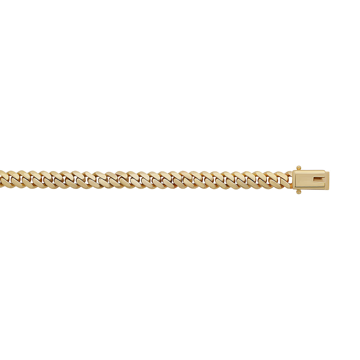 9ct Yellow Gold Solid Classic Cuban Link 7.5mm Bracelet-8.5"