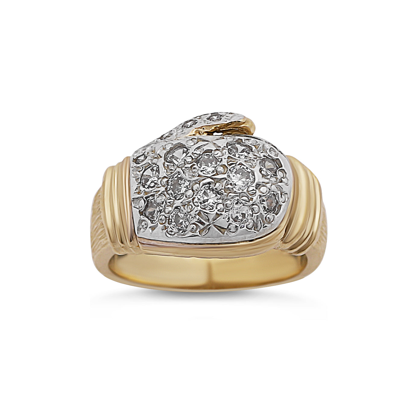 9ct Yellow Gold Gem Set Boxing Glove Ring