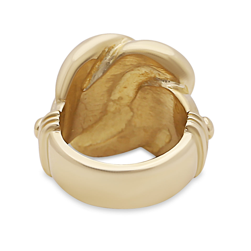 9ct Yellow Gold Solid Polished Large Knot Ring