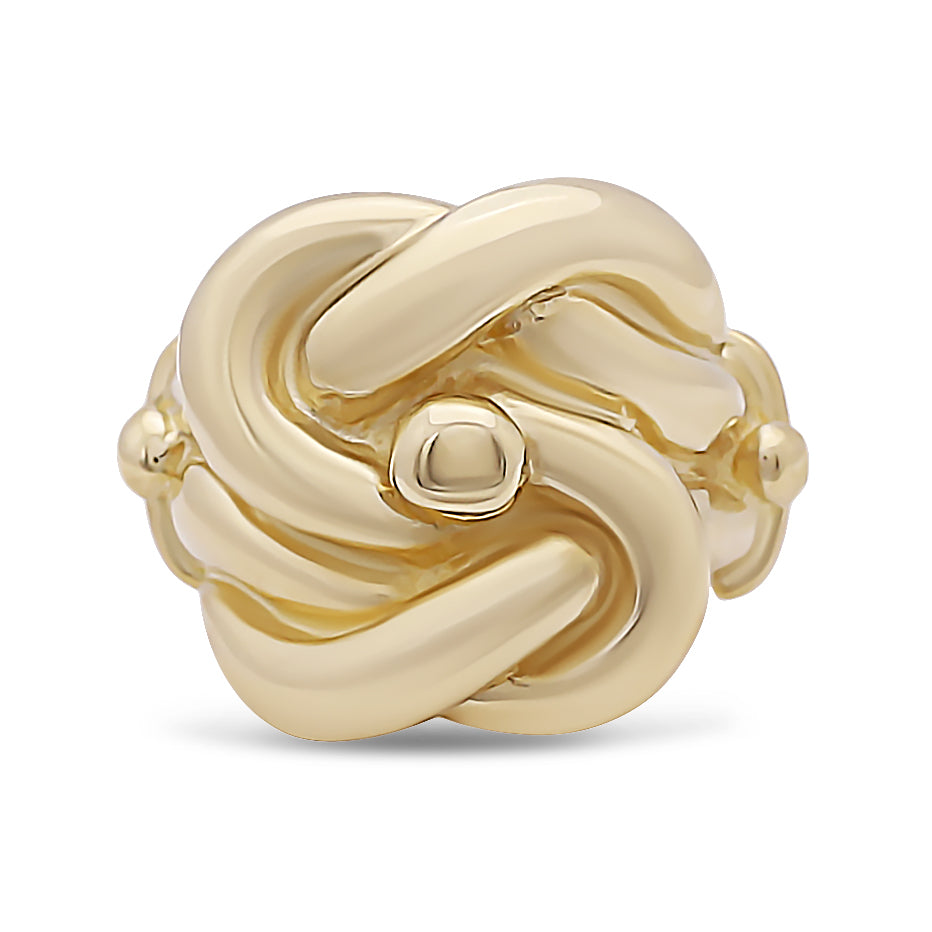 9ct Yellow Gold Solid Polished Large Knot Ring