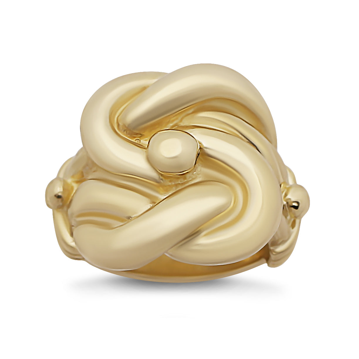 9ct Yellow Gold Solid Polished Large Knot Ring