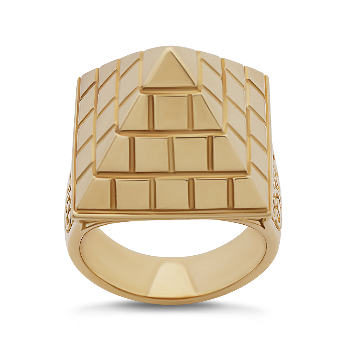 9ct Yellow Gold Medium Sized Hollow Pyramid Ring