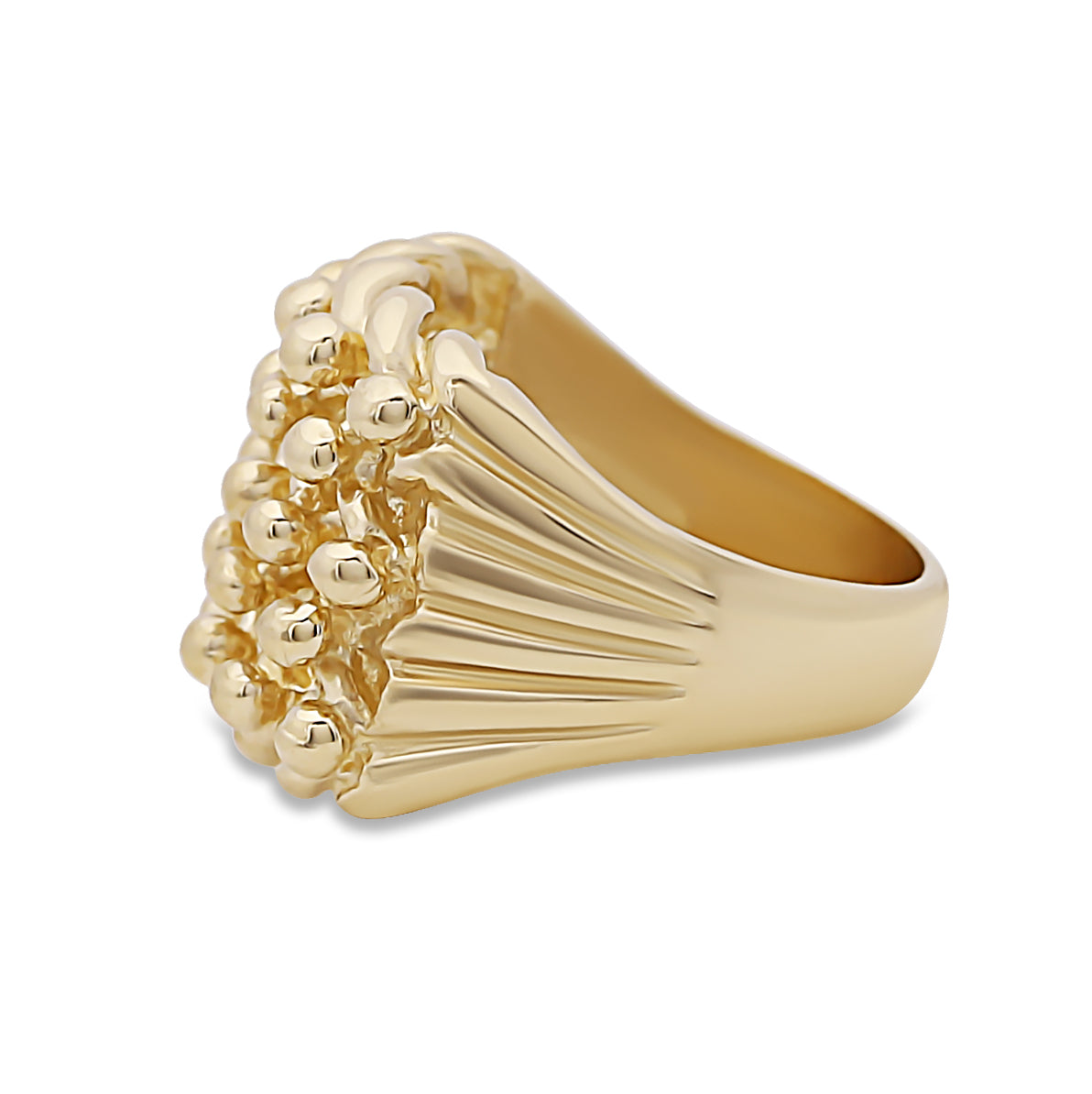 9ct Yellow Gold Solid 5 Row Classic Keeper Ring