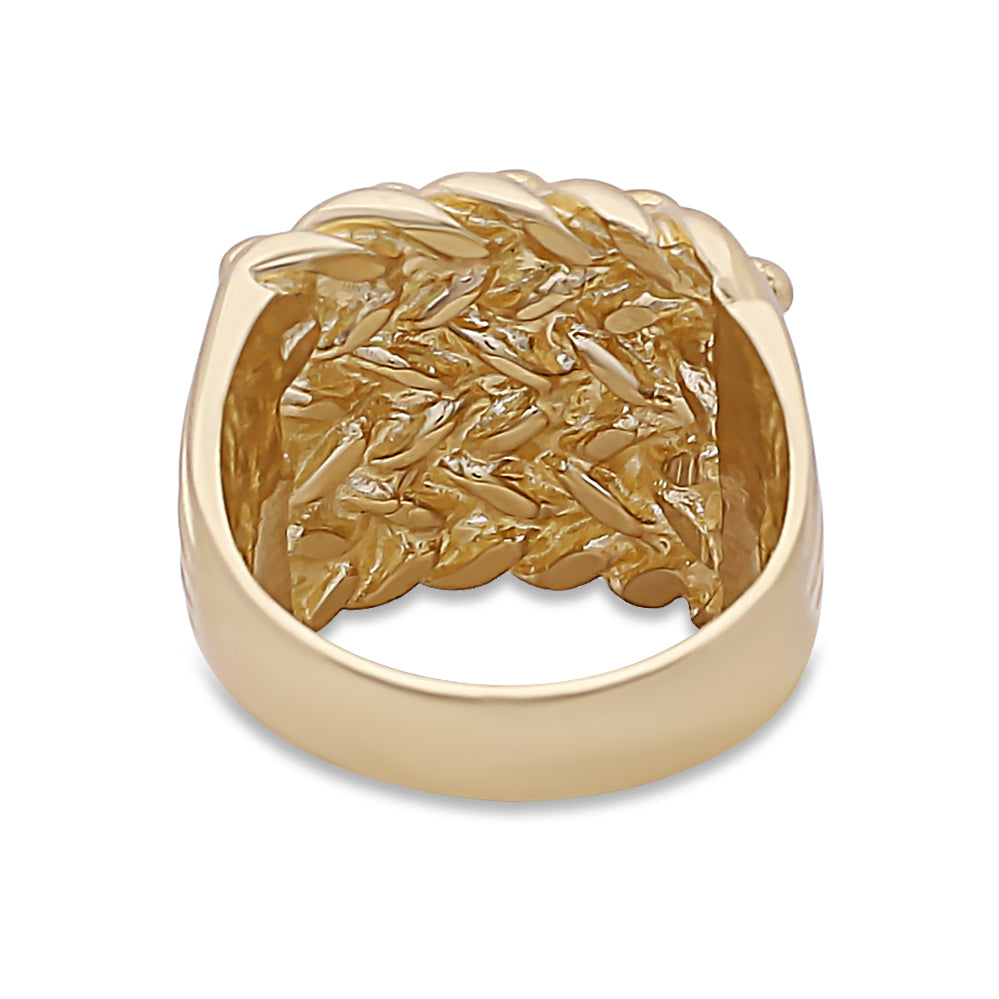 9ct Yellow Gold Solid 5 Row Classic Keeper Ring