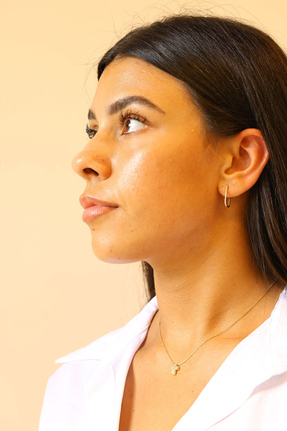 Diamond Paper Clip Earrings