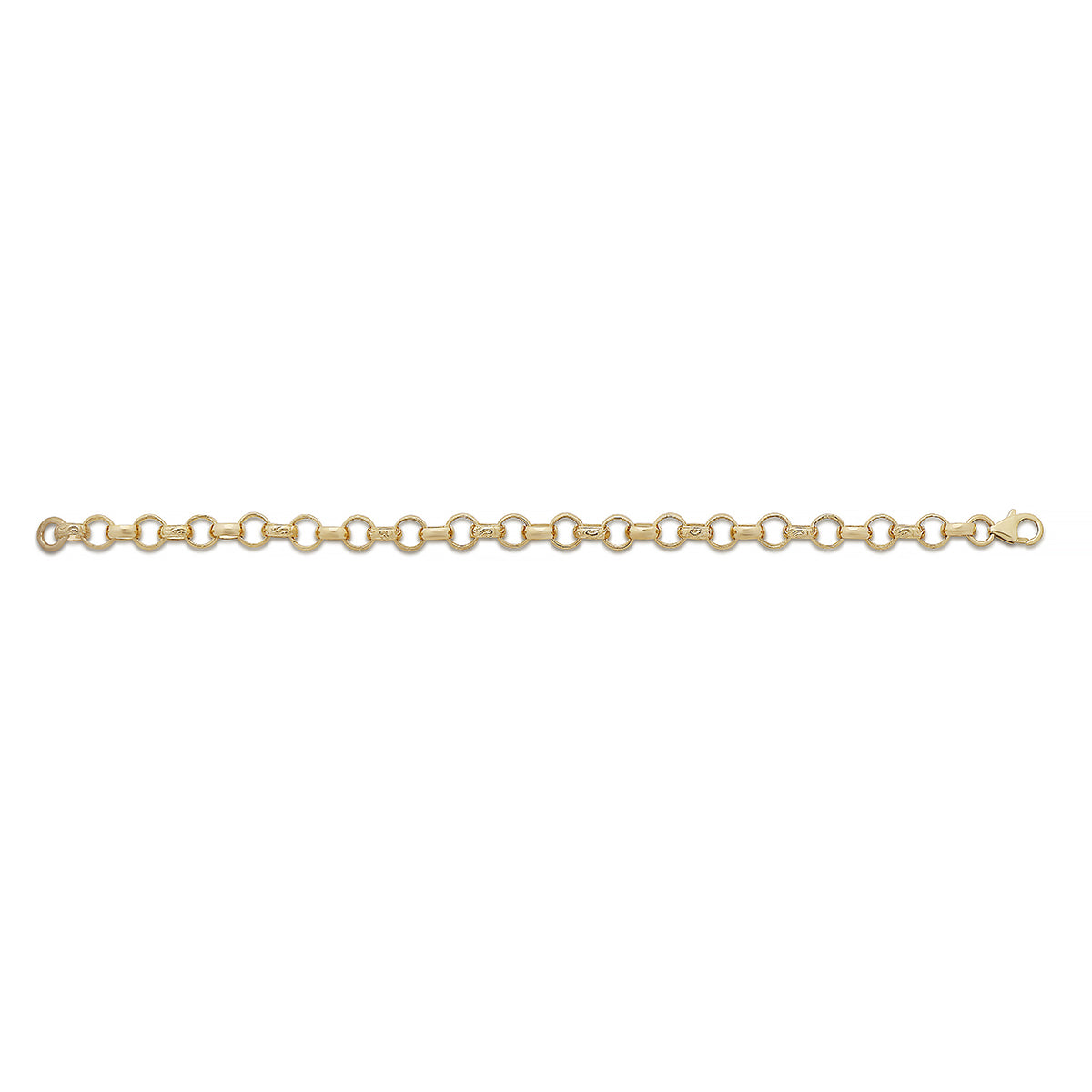 9ct Yellow Gold 7.7mm Belcher Bracelet- 8.5"