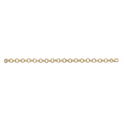 9ct Yellow Gold 7.7mm Belcher Bracelet- 8.5"