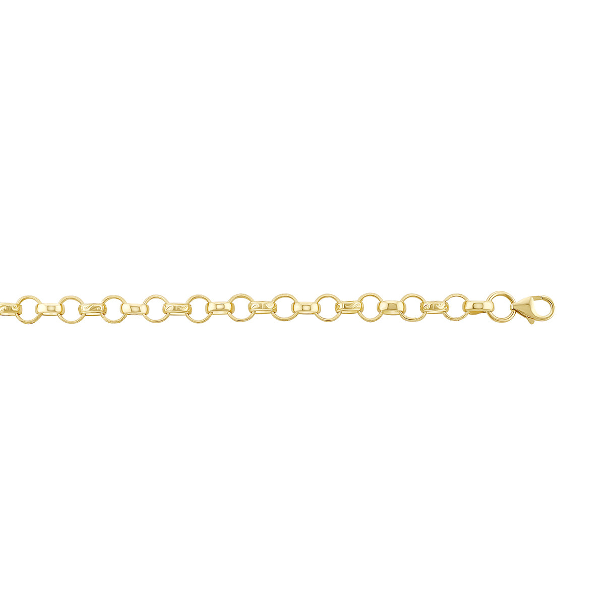 9ct Yellow Gold Solid Belcher Chain - 7.5mm