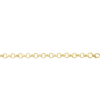 9ct Yellow Gold Solid Belcher Chain - 7.5mm