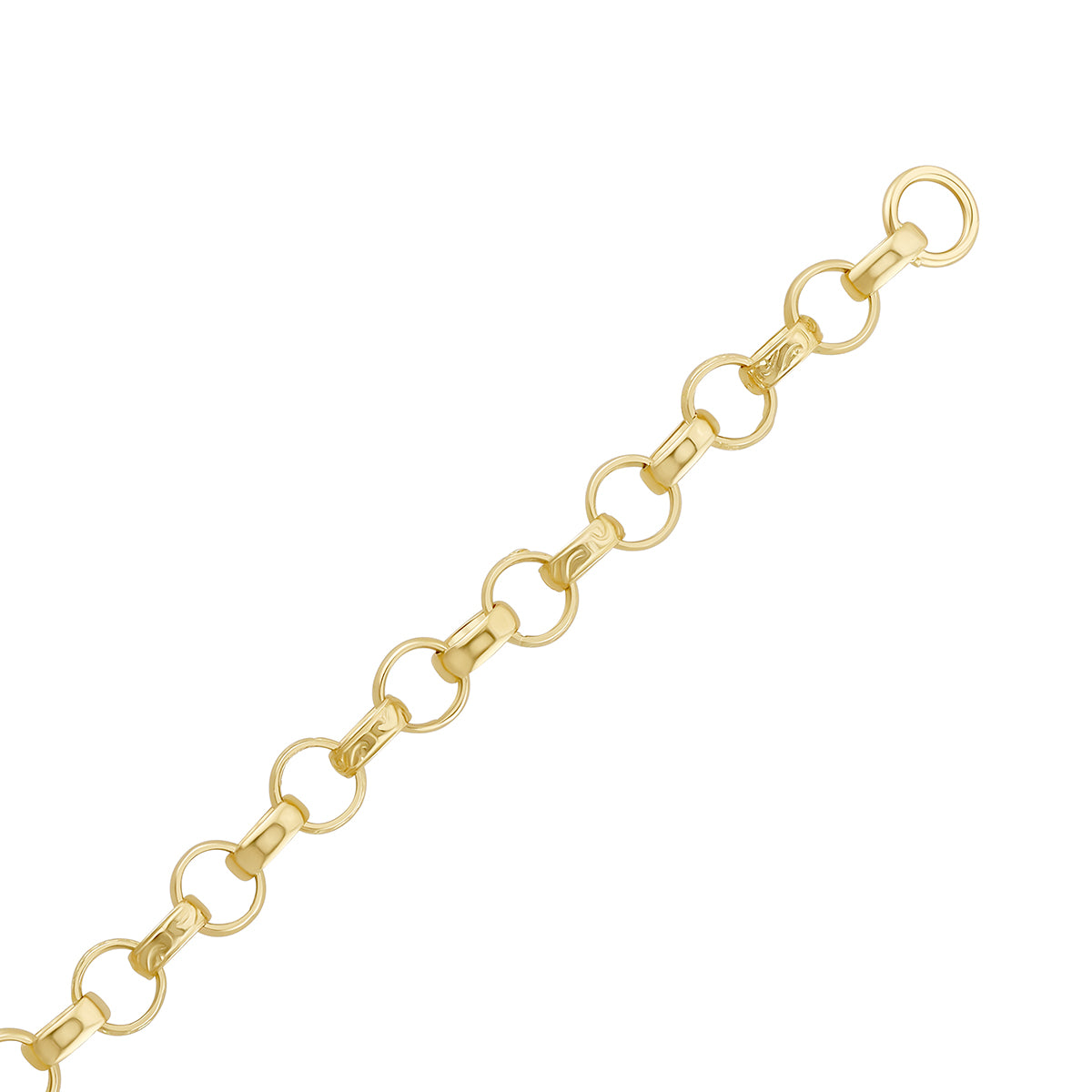 9ct Yellow Gold Solid Belcher Chain - 7.5mm