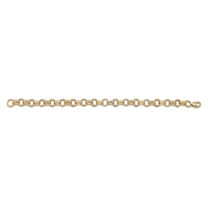 9ct Yellow Gold 9mm Belcher Bracelet- 8.5"