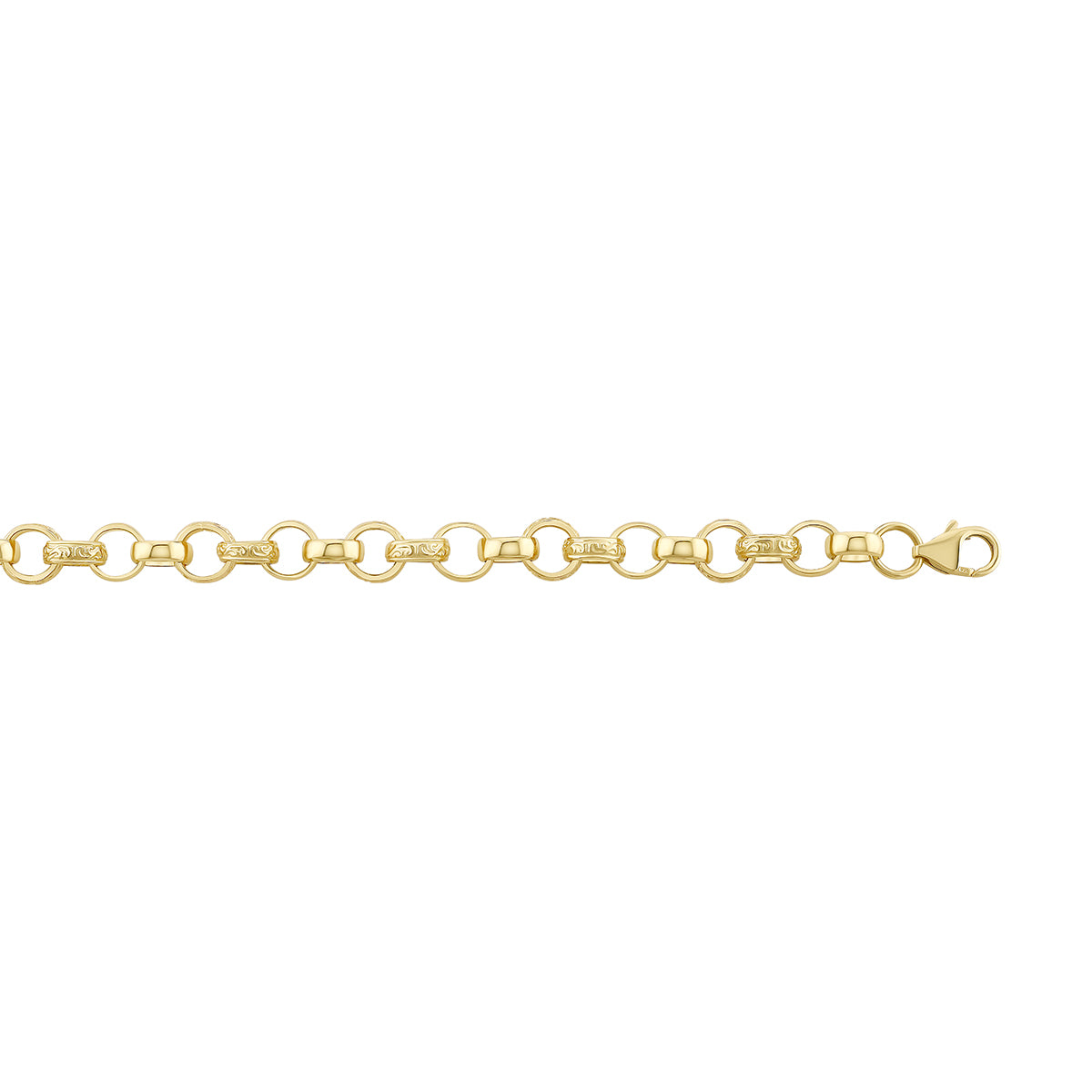 9ct Yellow Gold Solid Belcher Chain - 8.5mm