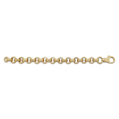 9ct Yellow Gold 9.5mm Belcher Bracelet- 8.5"