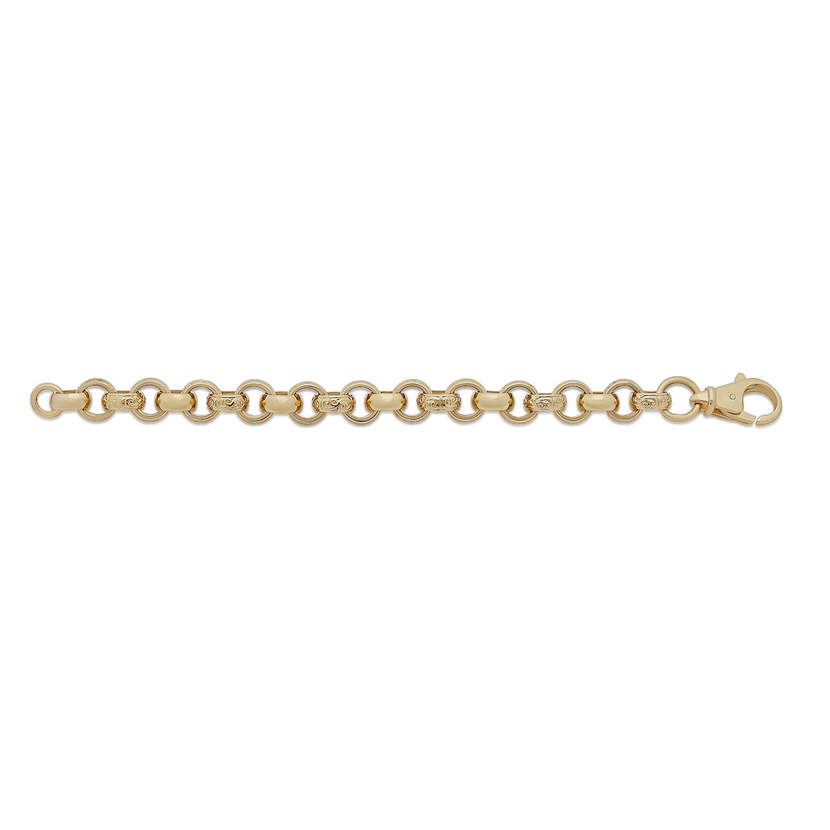 9ct Yellow Gold 13mm Belcher Bracelet- 8.5"