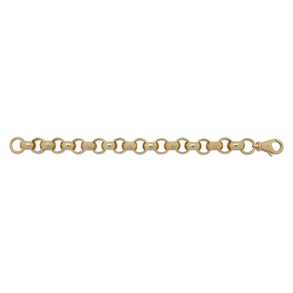 9ct Yellow Gold Lightweight 13.5mm Link Belcher Bracelet-8.5"