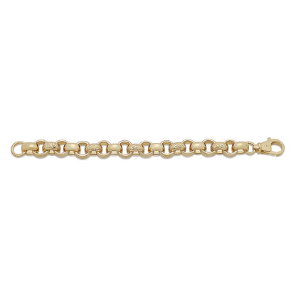 9ct Yellow Gold 15mm Belcher Bracelet- 8.5"