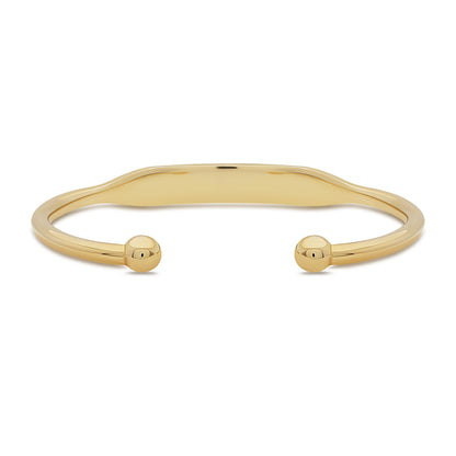 9ct Yellow Gold Solid Torque ID Junior Bangle