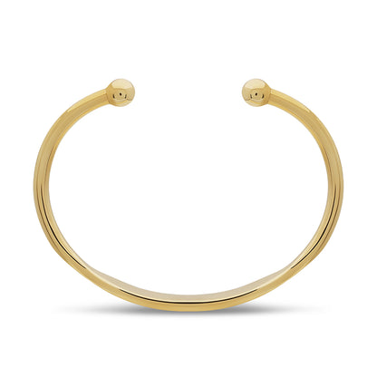 9ct Yellow Gold Solid Torque ID Junior Bangle
