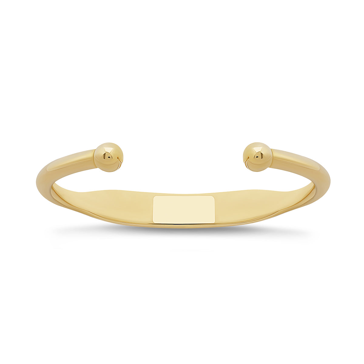 9ct Yellow Gold Solid Torque ID Junior Bangle