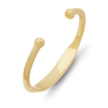 9ct Yellow Gold Solid Torque ID Junior Bangle