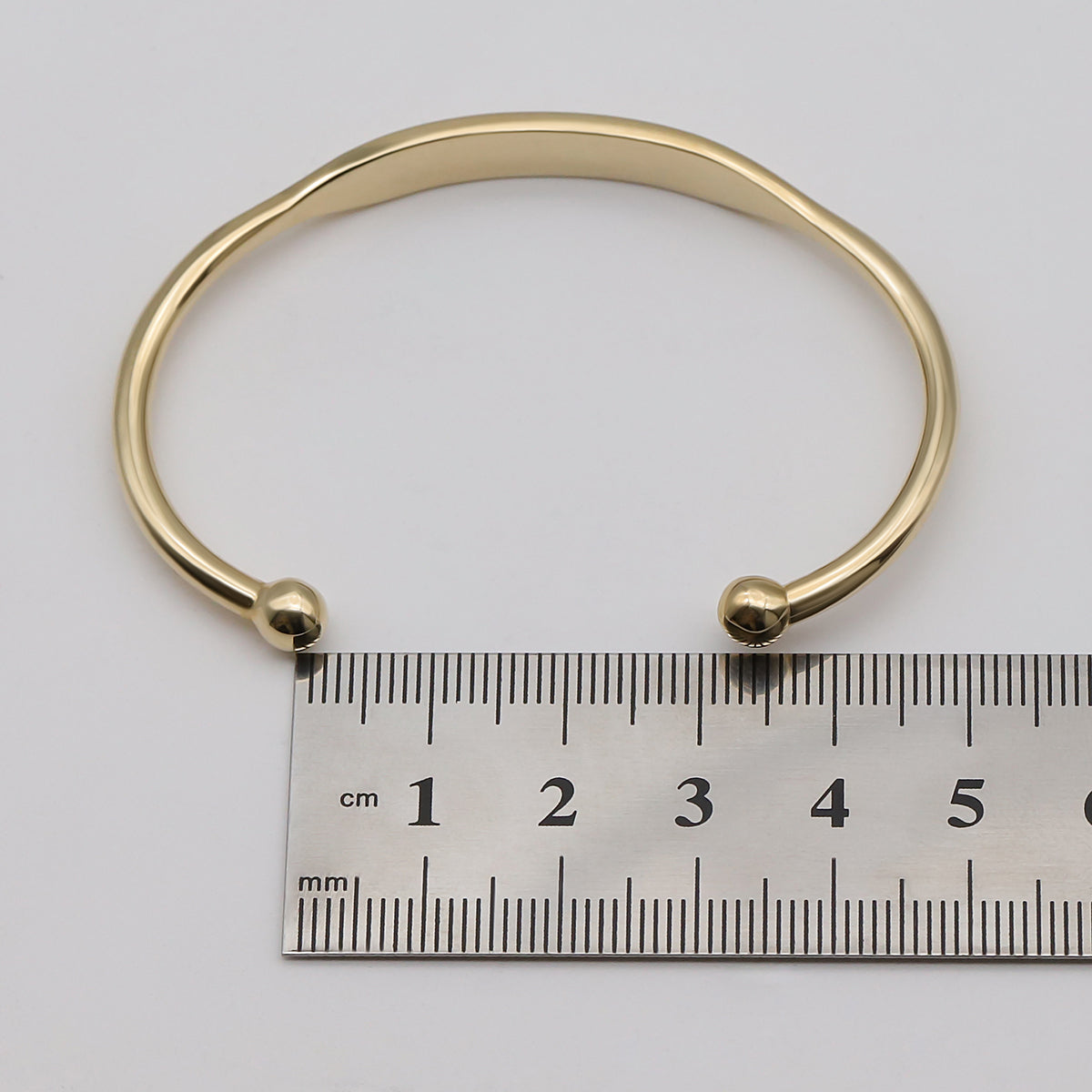 9ct Yellow Gold Solid Torque ID Junior Bangle