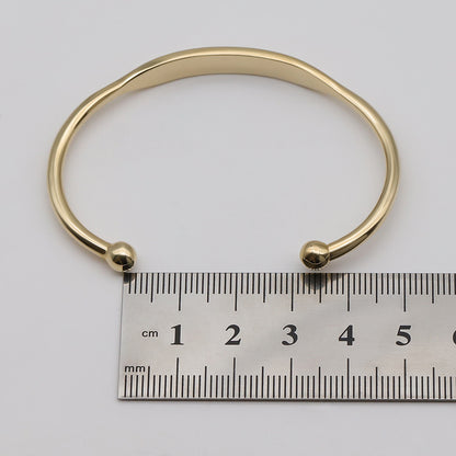9ct Yellow Gold Solid Torque ID Junior Bangle