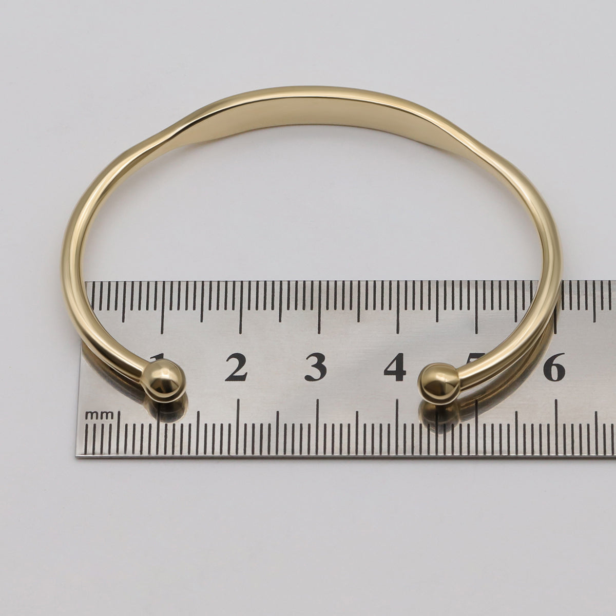 9ct Yellow Gold Solid Torque ID Junior Bangle