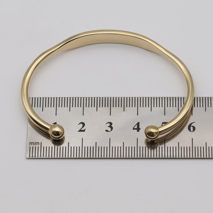 9ct Yellow Gold Solid Torque ID Junior Bangle