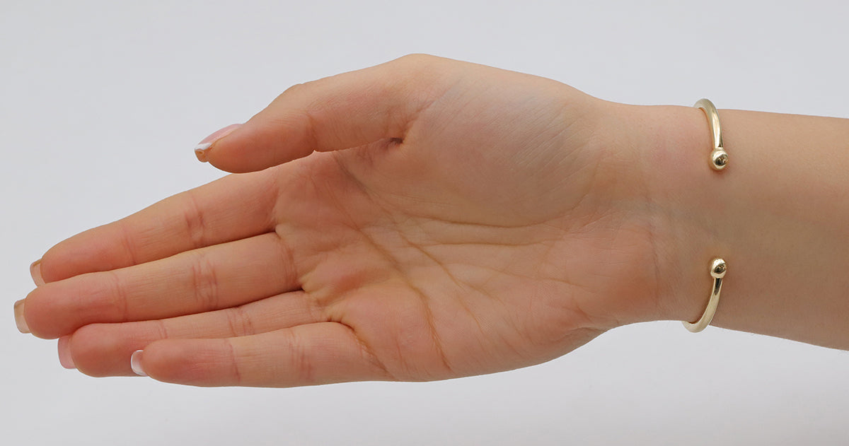 9ct Yellow Gold Solid Torque ID Junior Bangle