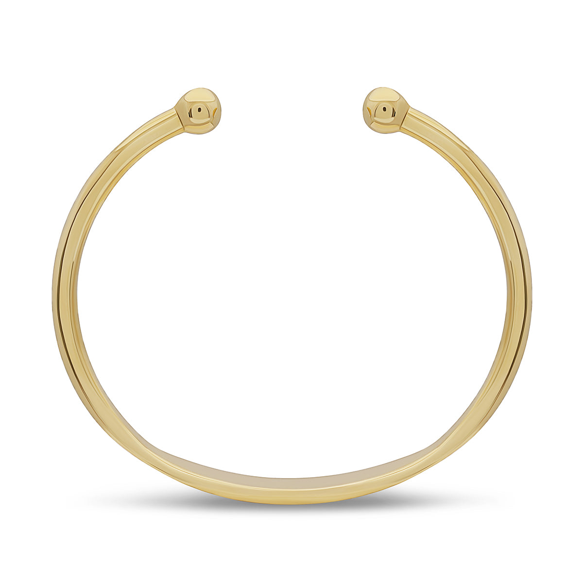 9ct Yellow Gold Solid Torque ID Ladies Bangle