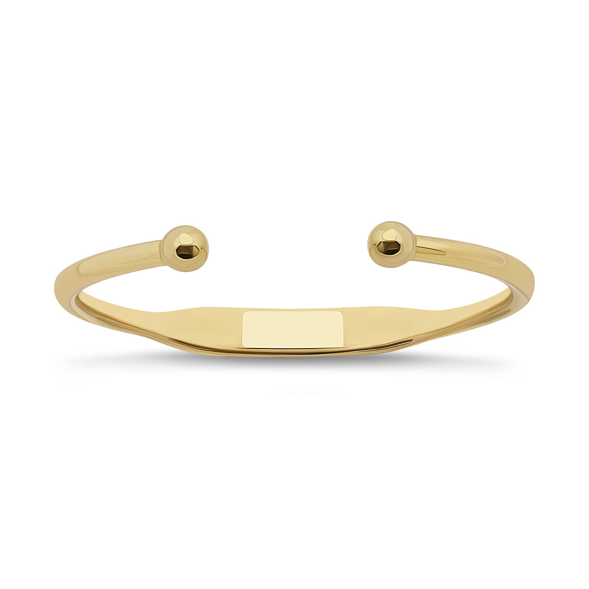 9ct Yellow Gold Solid Torque ID Ladies Bangle