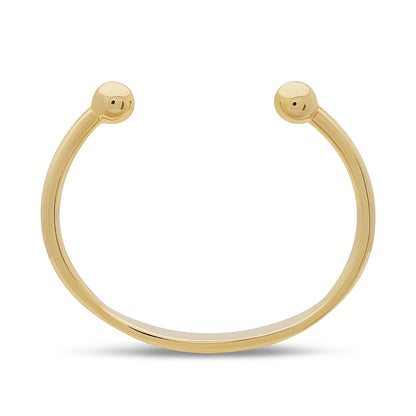 9ct Yellow Gold Solid Torque ID Men's Bangle