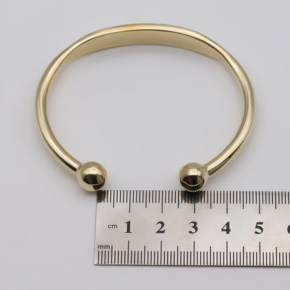 9ct Yellow Gold Solid Torque ID Men's Bangle