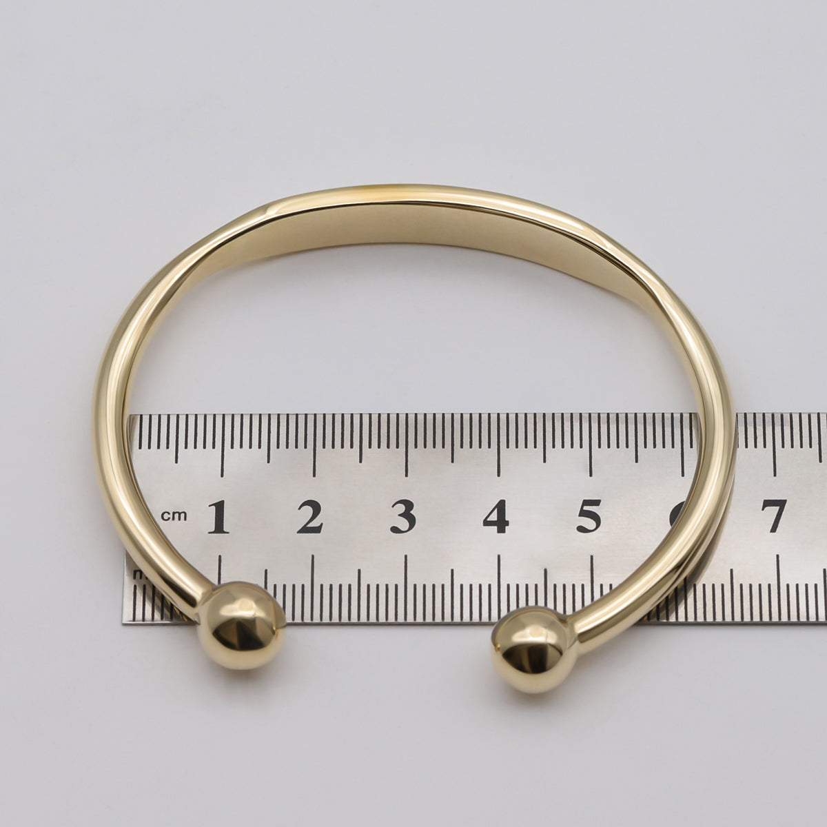 9ct Yellow Gold Solid Torque ID Men's Bangle