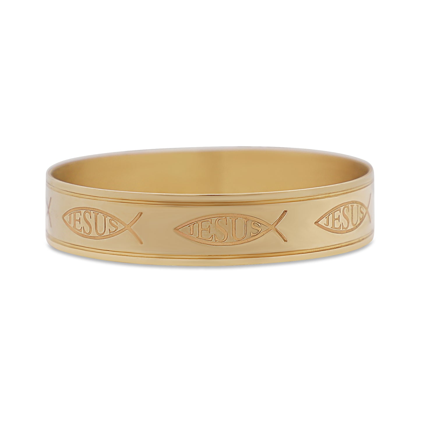 9ct Yellow Gold Jesus Baby Bangle